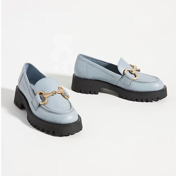 Anthropologie Shoes - Anthropologie Bruno Premi Hardware Platform Loafers - Blue 40/9